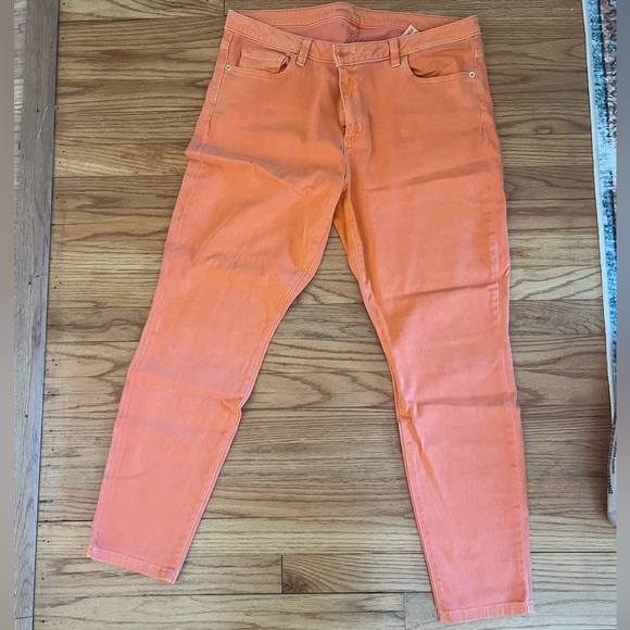 Michael Kors Izzy Skinny Jeans Size 14 Orange - Picture 9 of 10